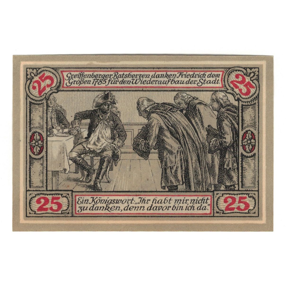 Banknote, Germany, Greiffenberg, 25 Pfennig, personnage 3, 1920, 1920-04-19