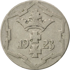 DANZIG, 10 Pfennig, 1923, KM #143, EF(40-45), Copper-Nickel, 3.97