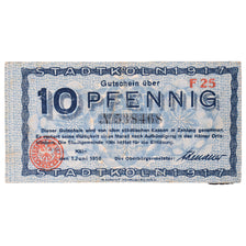 Banknote, Germany, Köln Stadt, 10 Pfennig, Eglise 10, 1921, 1920-11-01