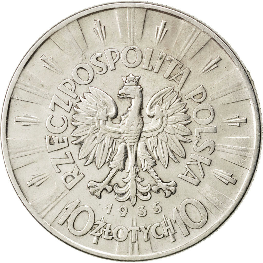 Pologne, 10 Zlotych, 1935, Varsovie, KM 29