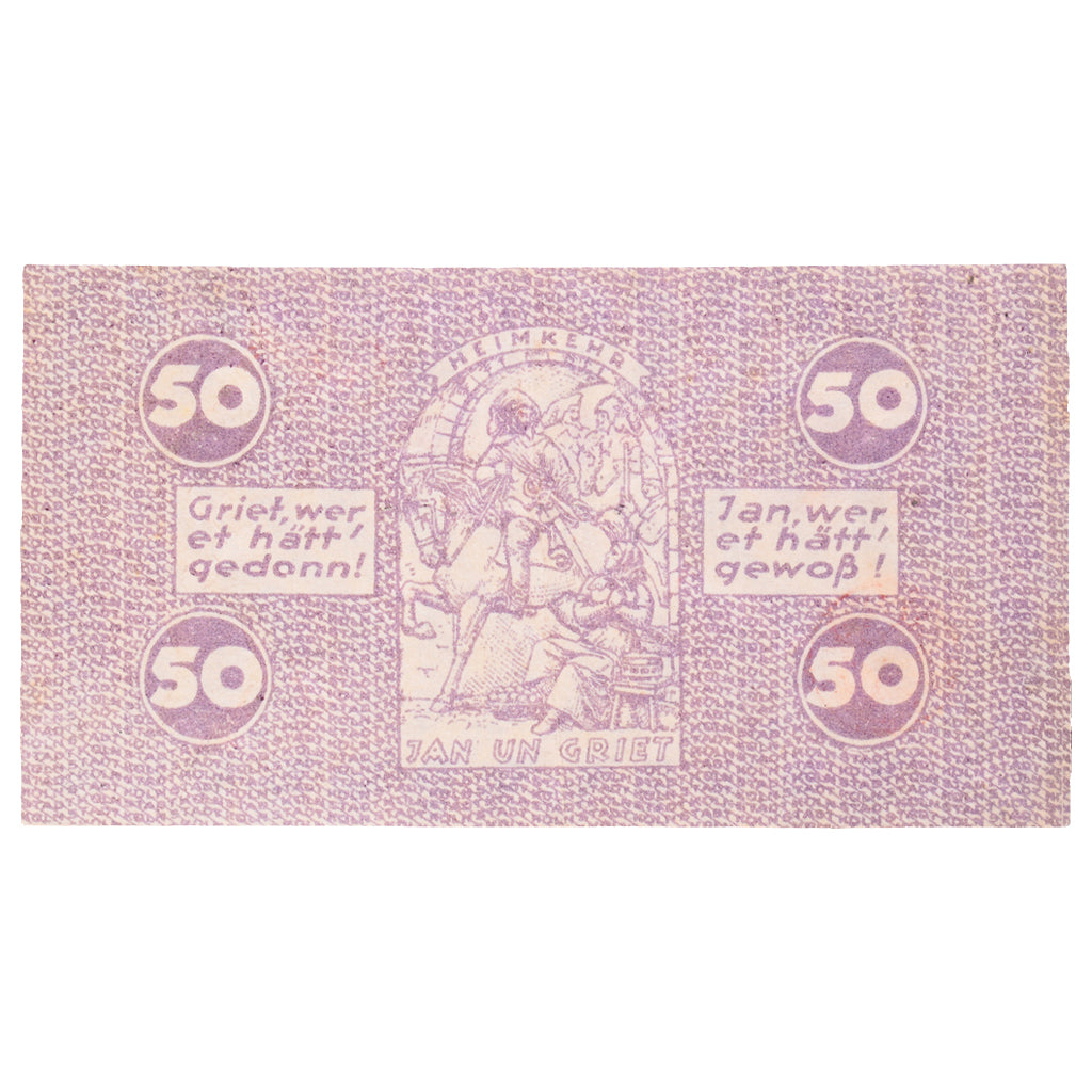 Banknote, Germany, Köln Stadt, 50 Pfennig, personnage 3, 1920, 1921-07-13