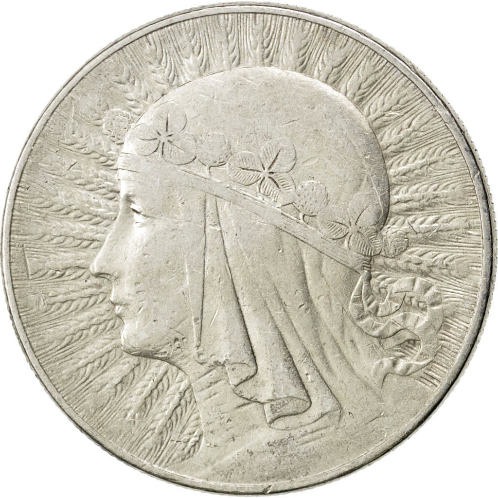 Polonia, 10 Zlotych, 1932, Warsaw, BB, Argento, KM:22
