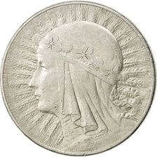 Polonia, 10 Zlotych, 1932, Warsaw, BB, Argento, KM:22