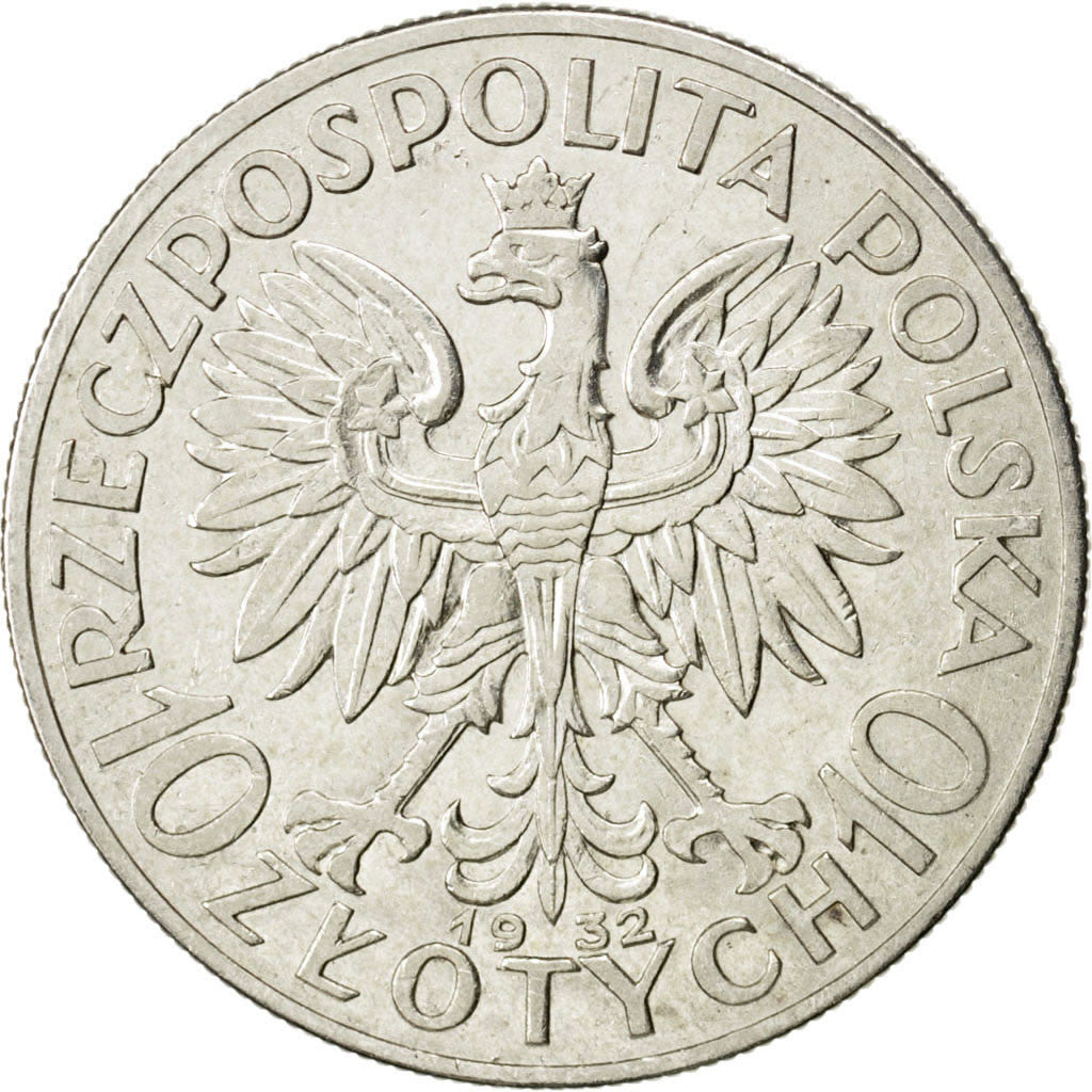 Pologne, 10 Zlotych, 1932, Varsovie, KM 22