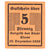Geldschein, Deutschland, Cleve Stadt, 5 Pfennig, valeur faciale, 1922
