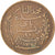 Tunisia, Muhammad al-Nasir Bey, 10 Centimes, 1907, Paris, Brązowy, EF(40-45)