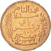 TUNISIA, 10 Centimes, 1914, Paris, KM #236, EF(40-45), Bronze, 9.84