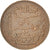 Moneda, Túnez, Muhammad al-Nasir Bey, 10 Centimes, 1916, Paris, MBC+, Bronce