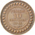 Moneda, Túnez, Muhammad al-Nasir Bey, 10 Centimes, 1916, Paris, MBC+, Bronce