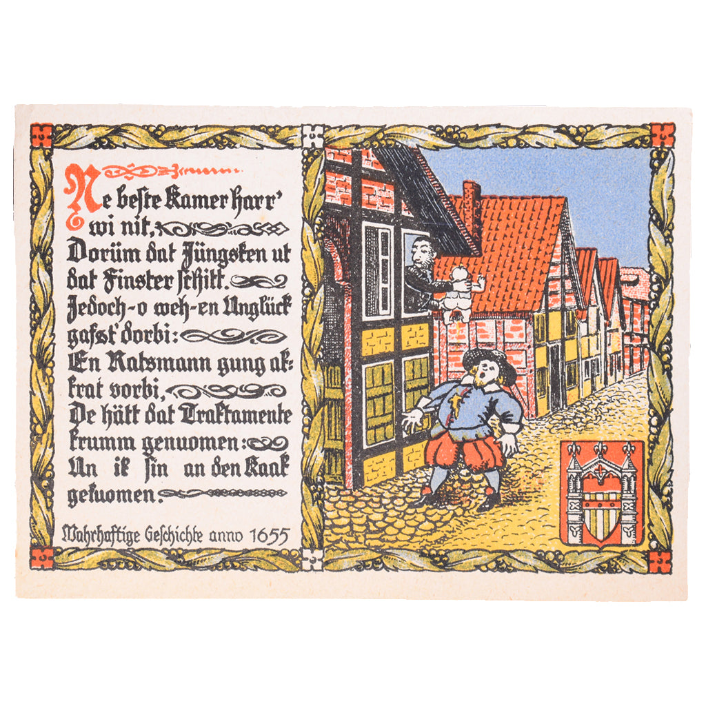 Banknote, Germany, Brakel Stadt, 2 Mark, personnage, 1922, 1921-06-01