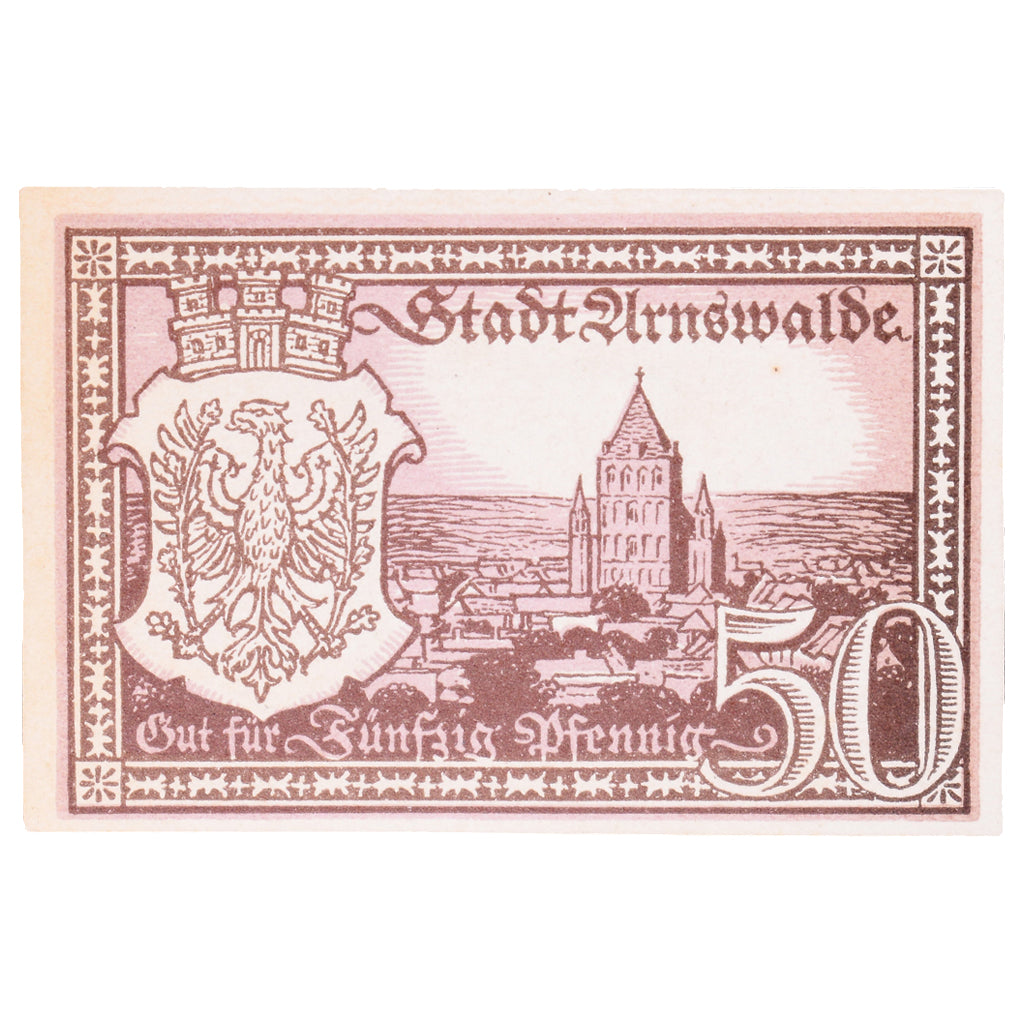 Banknote, Germany, Arnswalde Stadt, 50 Pfennig, chateau 1, 1920, 1920-08-01