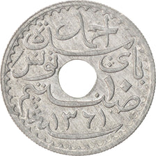 Coin, Tunisia, Ahmad Pasha Bey, 10 Centimes, 1942, Paris, MS(63), Zinc, KM:267
