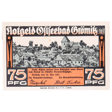 Banknote, Germany, Grömitz Gemeinde, 75 Pfennig, plage 1, 1921, 1921-05-12