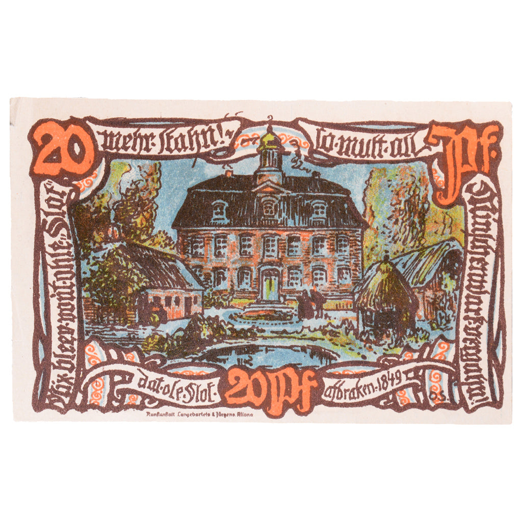 Banknote, Germany, Groß-Flottbek Gemeinde, 20 Pfennig, calèche, 1921