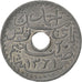 TUNISIA, 20 Centimes, 1942, Paris, KM #268, AU(50-53), Zinc, 3.69