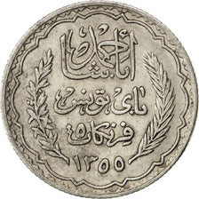 TUNISIA, 5 Francs, 1936, Paris, KM #261, AU(50-53), Silver, 4.96