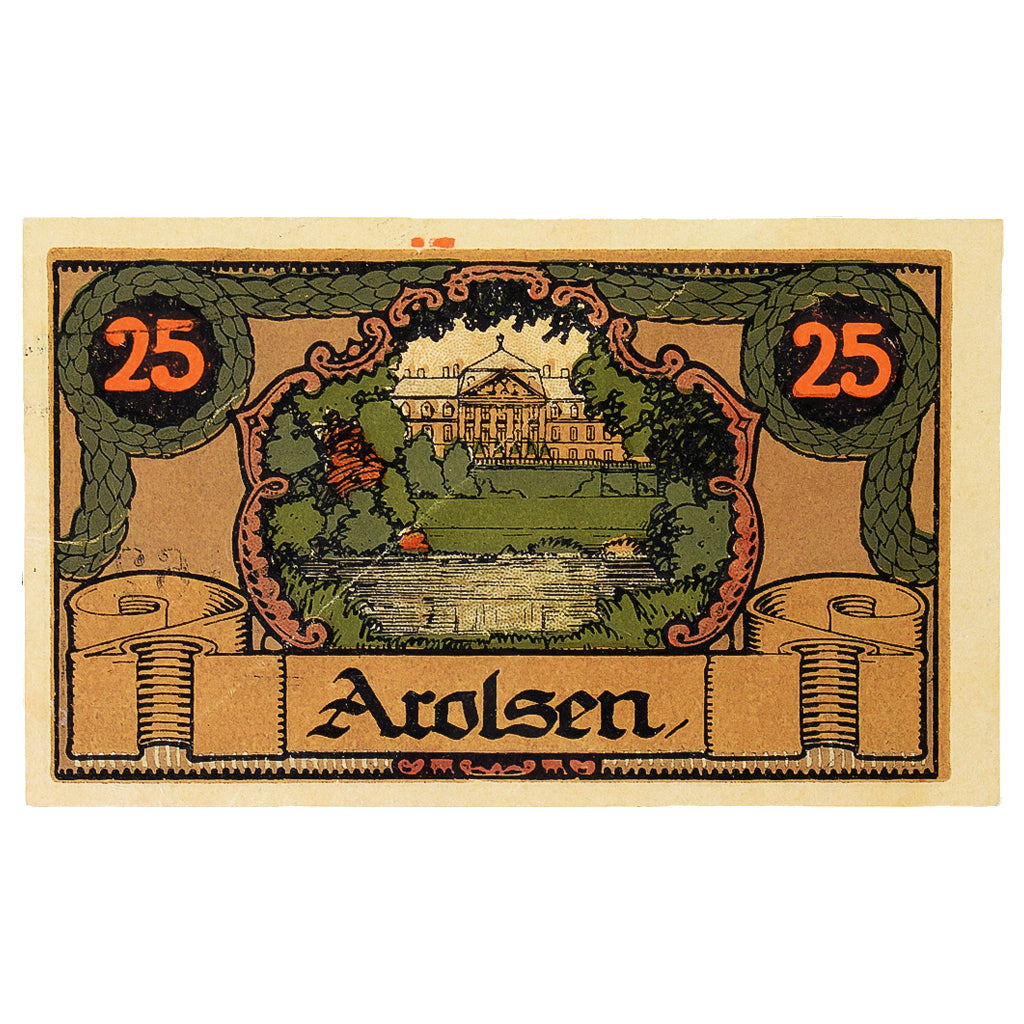 Banknote, Germany, Arolsen, 25 Pfennig, paysage, 1921, 1921-06-01, UNC(60-62)