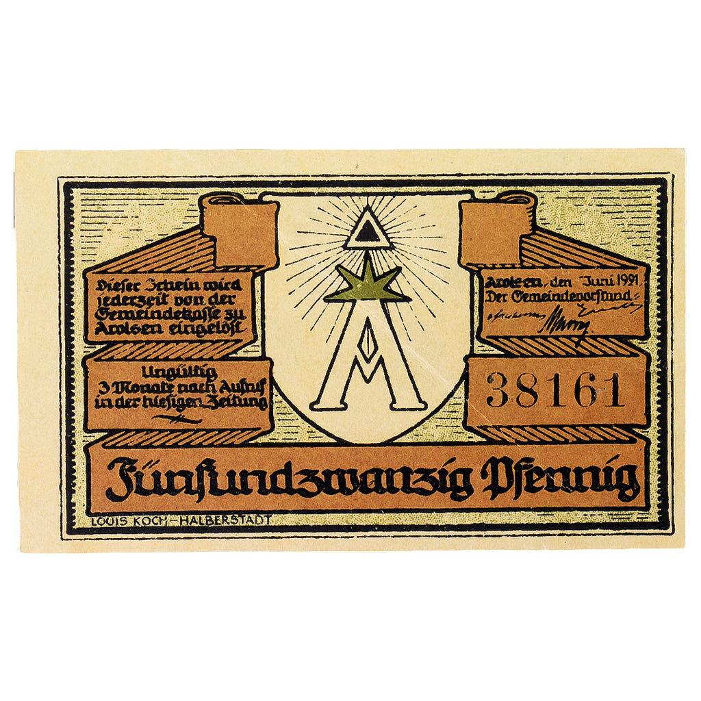 Banknote, Germany, Arolsen, 25 Pfennig, paysage, 1921, 1921-06-01, UNC(60-62)