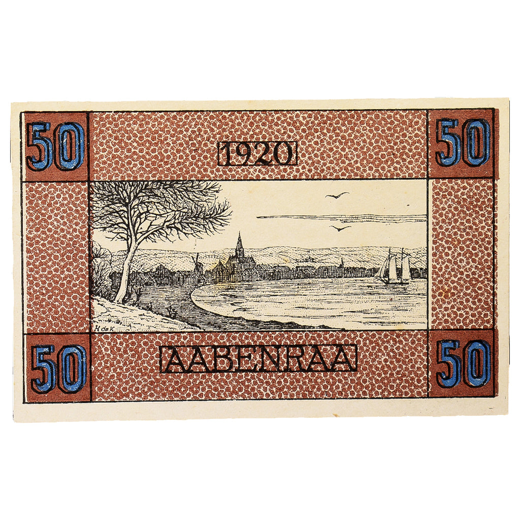 Banknote, Germany, Apenrade Stadt, 50 Pfennig, Poissons 1, 1920, AU(55-58)
