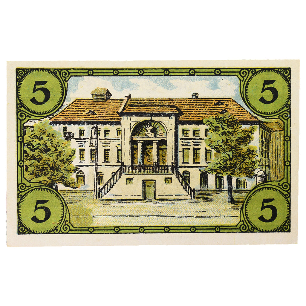Banknote, Germany, Glogau Stadt, 5 Pfennig, batiment 1, 1920, 1920-12-31