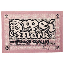 Banknote, Germany, Exin Stadt, 2 Mark, village, 1918, 1921-04-01, UNC(60-62)