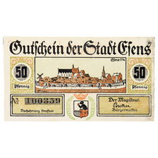 Banknote, Germany, Esens Stadt, 50 Pfennig, village, UNC(60-62), Mehl:E29.3