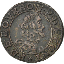 Monnaie, FRENCH STATES, CHATEAU-RENAUD, 2 Deniers, Tournois, TTB+, Cuivre