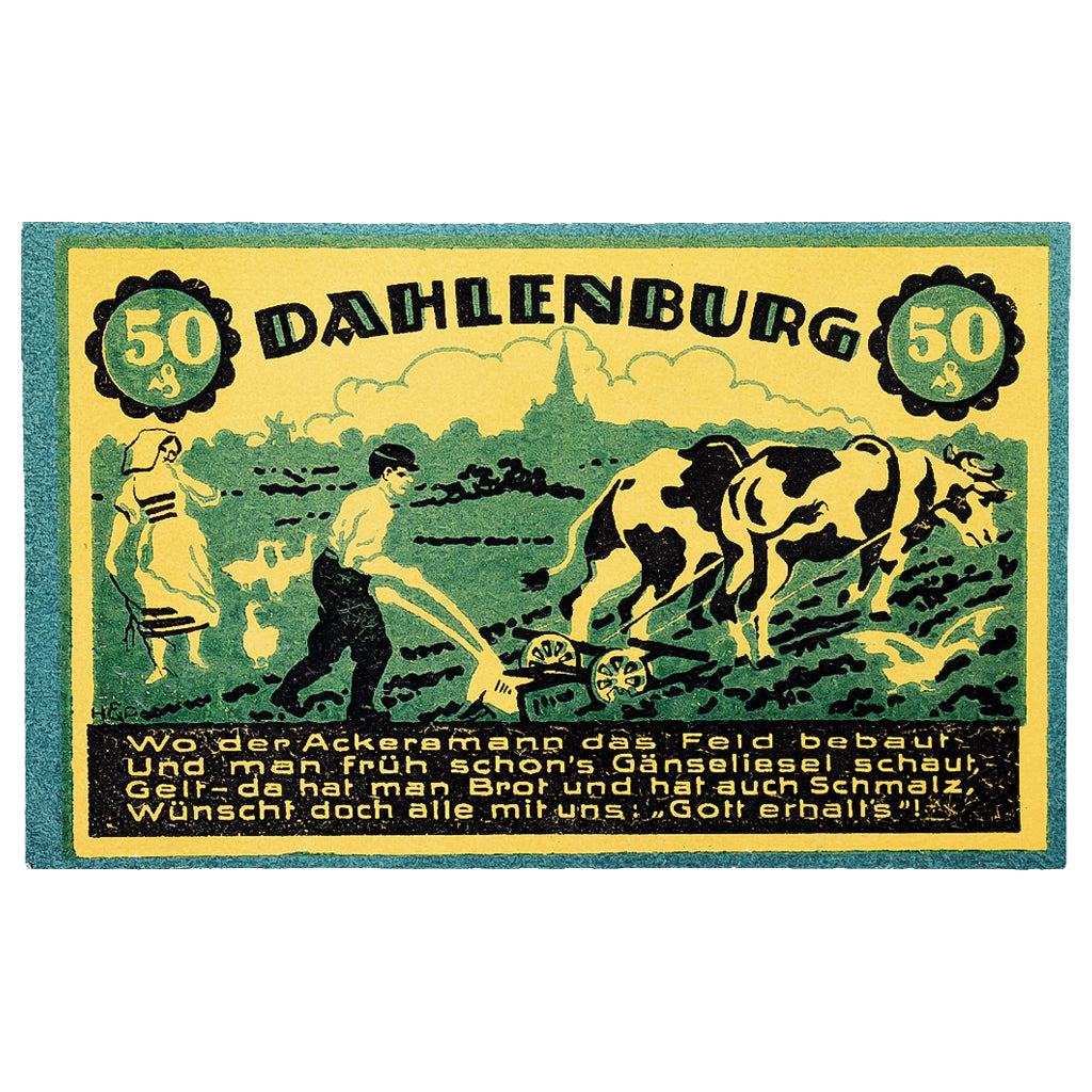 Banknote, Germany, Dahlenburg, 50 Pfennig, personnage, 1921, 1921-09-15