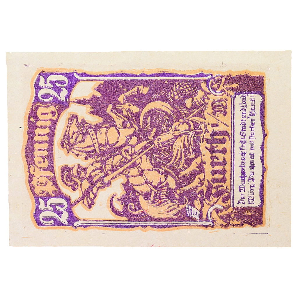 Banknote, Germany, Furth im Wald Stadt, 25 Pfennig, cavalier 1, 1921