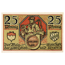 Banknote, Germany, Kitzingen Stadt, 25 Pfennig, personnage 1, 1921, 1921-02-01