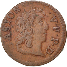 Monnaie, FRENCH STATES, DOMBES, Gaston d'Orléans, Denier Tournois, 1650, TTB+