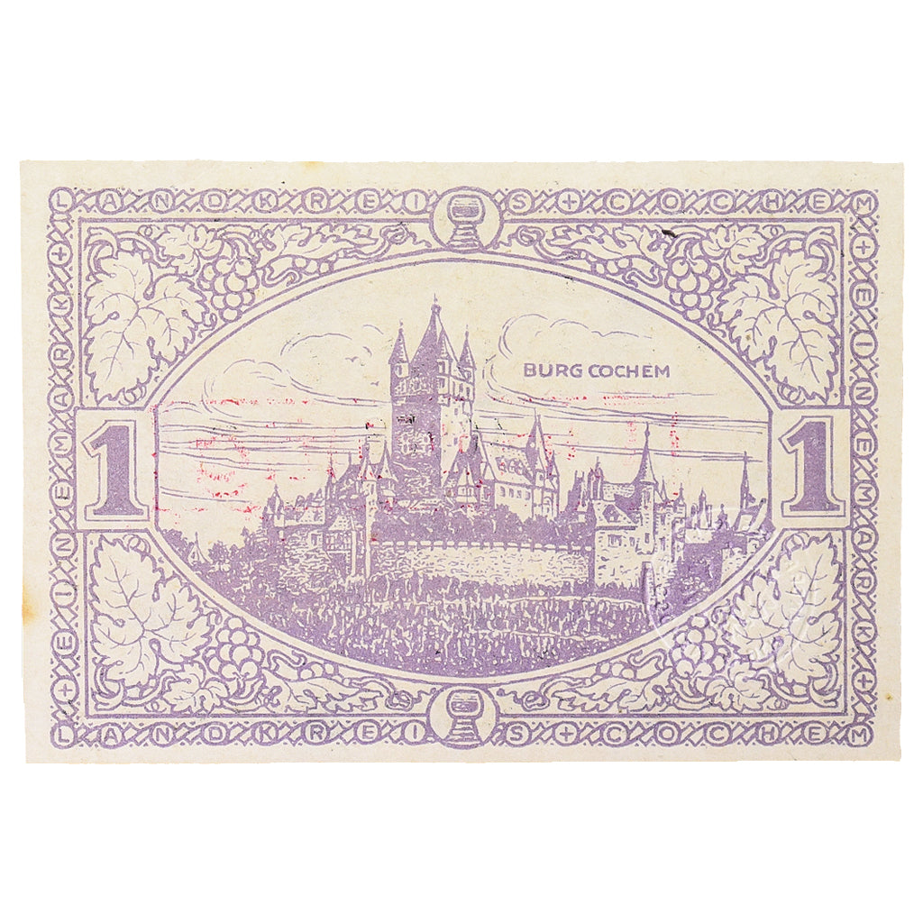 Banknote, Germany, Cochem Landkreis, 1 Mark, paysage 5, 1918, UNC(60-62)