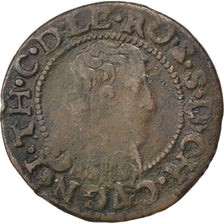 Moneda, Francia, Double Tournois, 1634, MBC, Cobre, CGKL:676