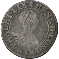 FRANCE, Double Tournois, 1633, VF(30-35), Copper, CGKL #698, 2.11
