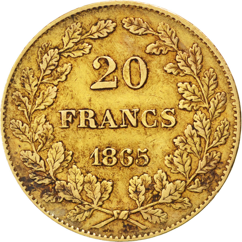 Belgique, Léopold Ier, 20 Francs or tête nue, KM 23