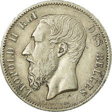 Coin, Belgium, Leopold II, 50 Centimes, 1868, EF(40-45), Silver, KM:26