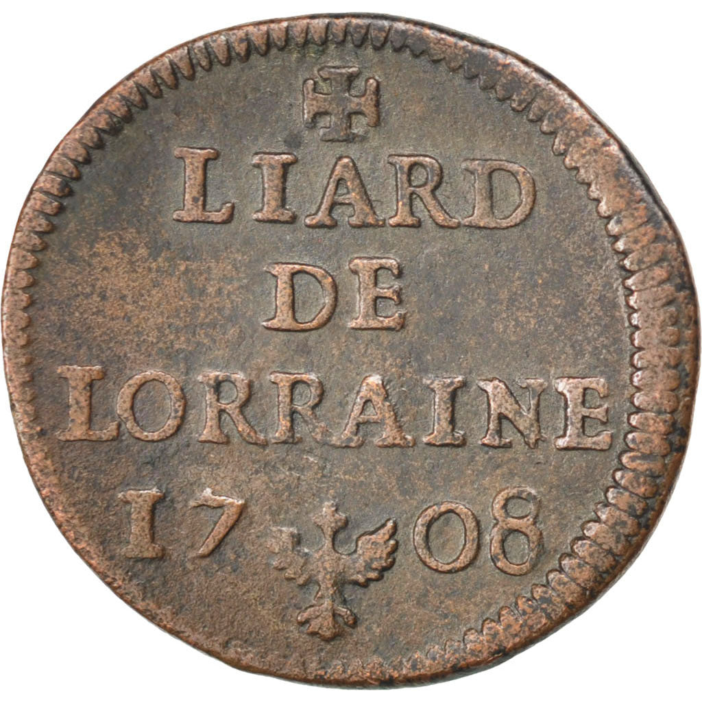 LORRAINE, Duché de Lorraine, Léopold Ier, Liard, 1708, Boudeau 1594