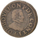 FRENCH STATES, 2 Deniers, Tournois, KM #5, VF(30-35), Copper, CGKL #674, 2.02