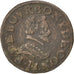 FRENCH STATES, 2 Deniers, Tournois, KM #5, EF(40-45), Copper, CGKL #674, 1.94
