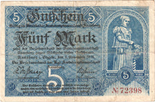 Deutschland, Annaberg Amtshauptmannschaft, 5 Mark, 1918-11-01, VZ