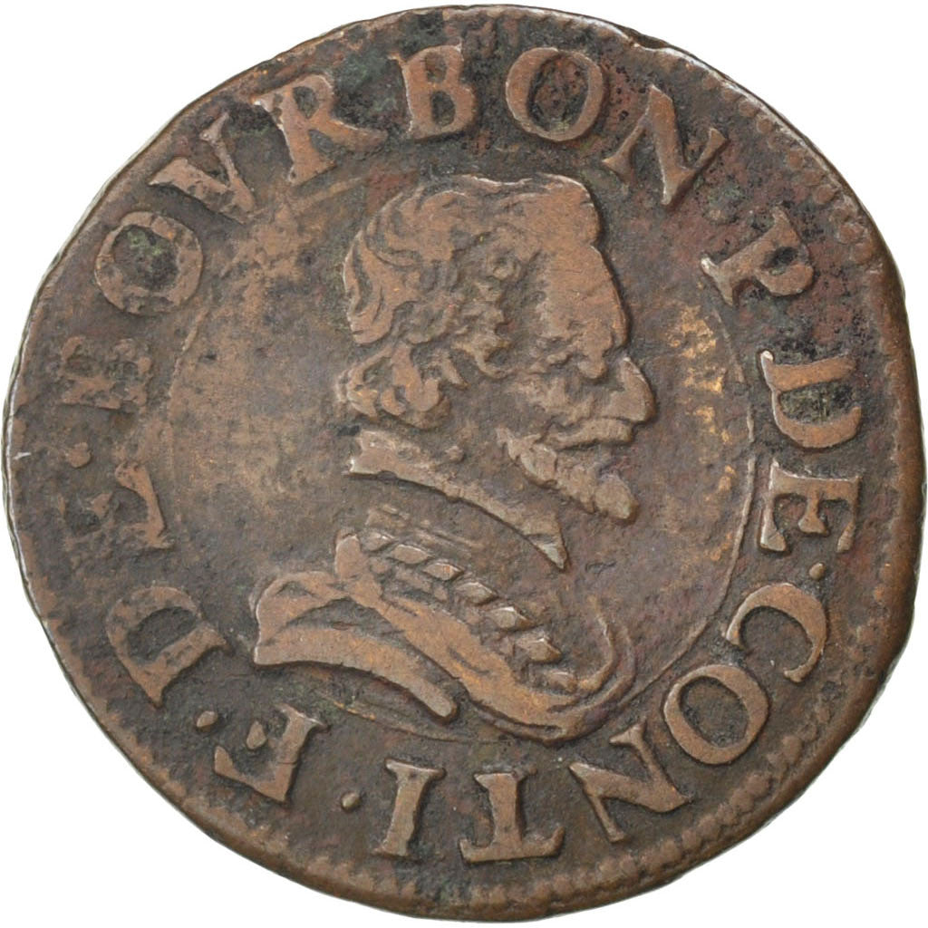 Coin, FRENCH STATES, CHATEAU-RENAUD, 2 Deniers, Tournois, EF(40-45), Copper