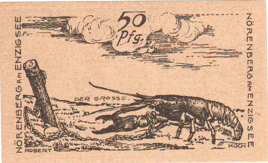 Banconote, Germania, Norenberg Stadt, 50 Pfennig, Animaux, 1920, 1920-06-01