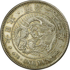 Moneda, Japón, Mutsuhito, Yen, 1889, Osaka, EBC, Plata, KM:A25.3