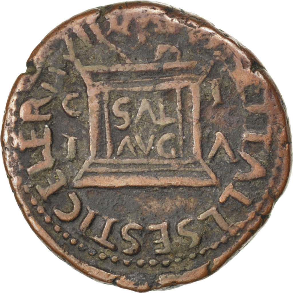 Tiberius, Bronze, ilici, EF(40-45), Bronze, 7.37