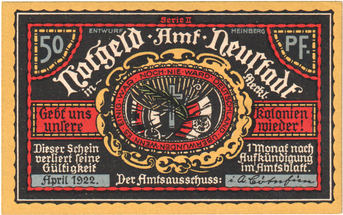 Geldschein, Deutschland, Neustadt Stadt, 50 Pfennig, paysage, 1921, 1921-11-24