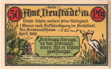 Geldschein, Deutschland, Neustadt Stadt, 50 Pfennig, paysage, 1922, VZ+