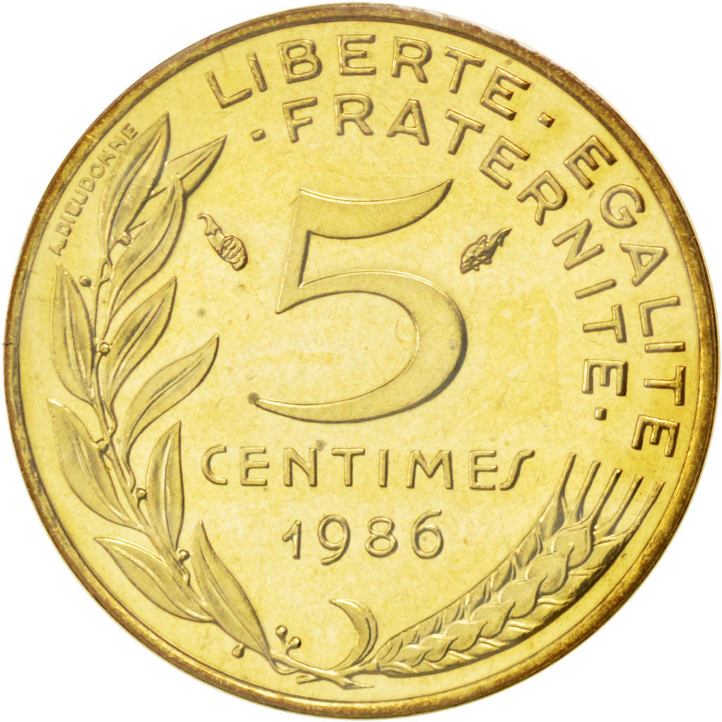 Monnaie, France, Marianne, 5 Centimes, 1986, FDC, Aluminum-Bronze, KM:933