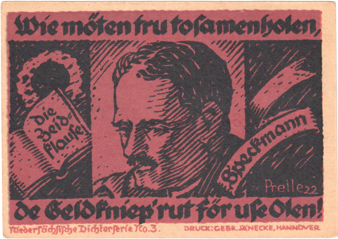 Banconote, Germania, Hannover, 5 Mark, personnage, 1922, 1922-02-01, FDS