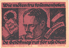 Banconote, Germania, Hannover, 5 Mark, personnage, 1922, 1922-02-01, FDS
