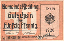 Germany, Rödding, 50 Pfennig, 1920-02-10, UNC(63)